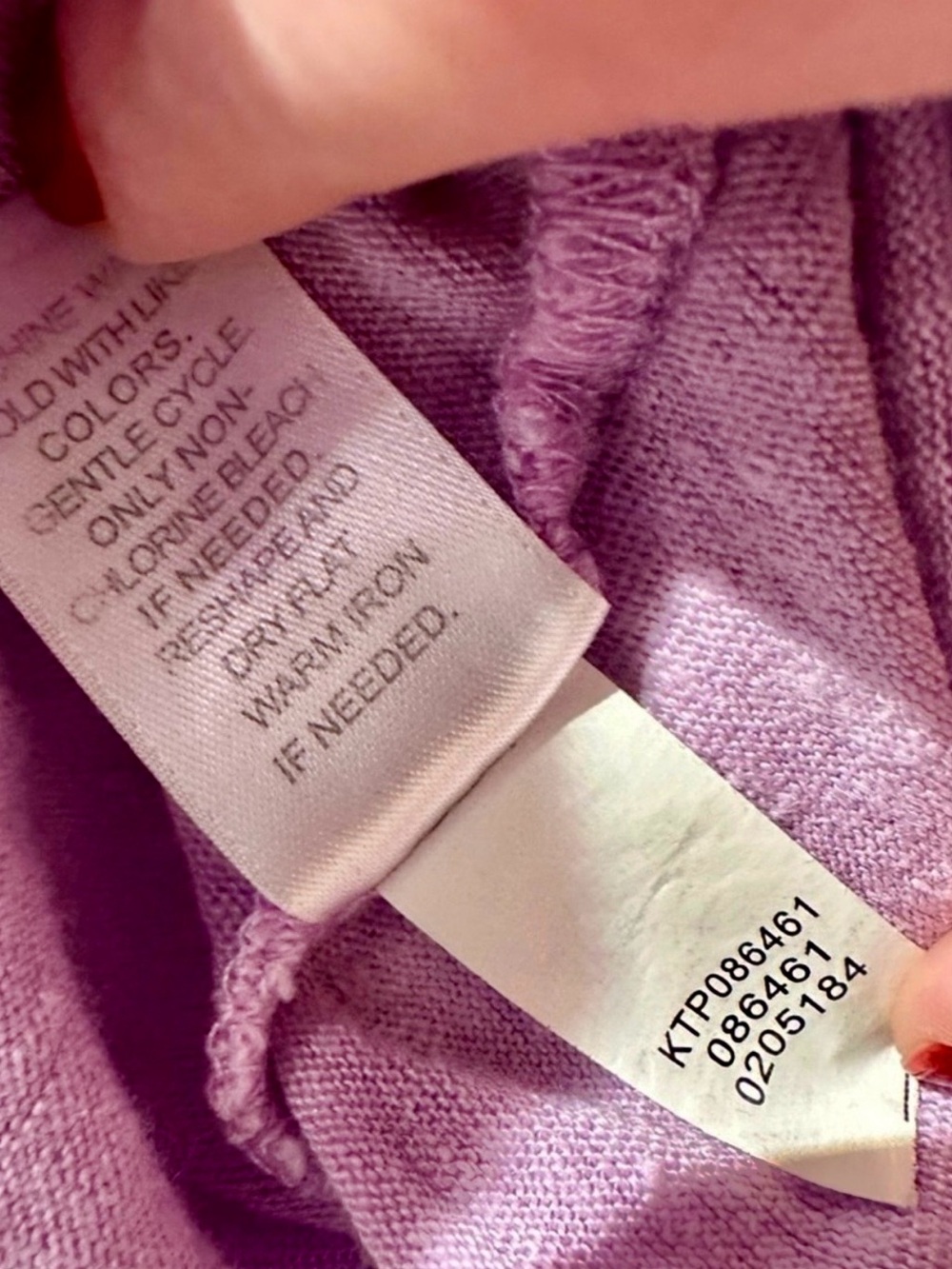 J. Jill Love Linen Tunic XL Lilac White Layered Hem 3/4 Sleeve - Picture 8 of 13